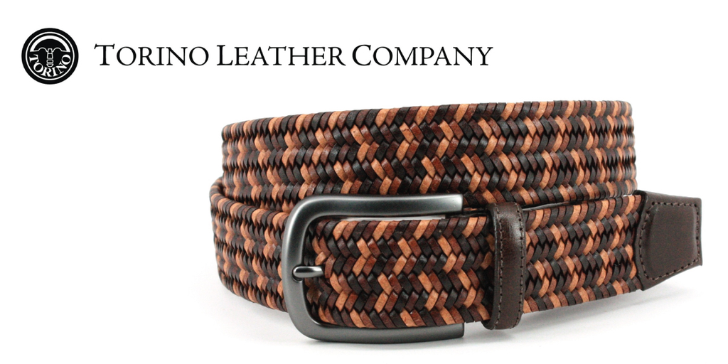 Torino Leather Aniline Brown Belt - Hensley's Big and Tall