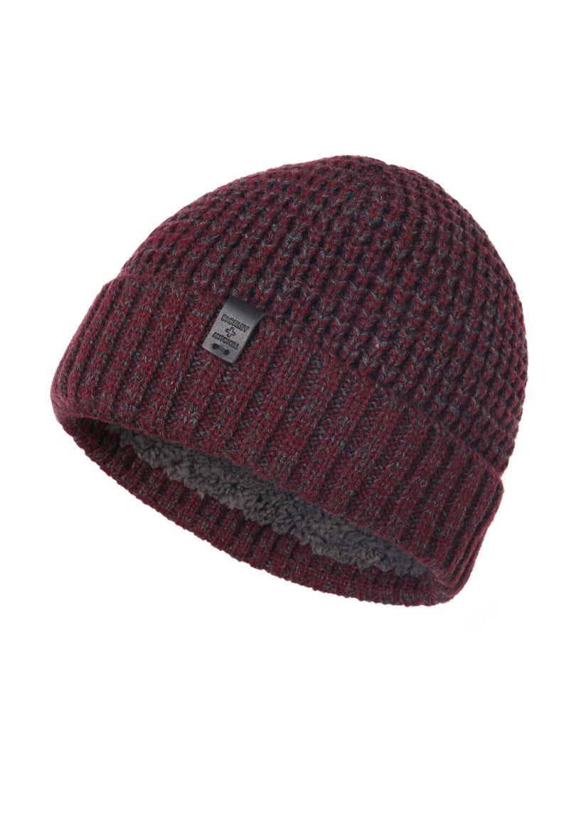 Bickley + Mitchell Sherpa Lined Interior Thick Knit Cuffed Beanie