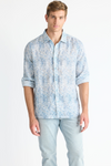 Raffi Floral Print Pure Linen LS Shirt