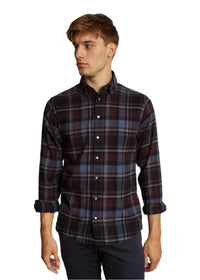 Bruun & Stengade Tethys Modern Fit Casual Brushed Flannel Shirt