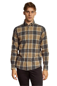 Bruun & Stengade Wilton Modern Fit Casual Brushed Flannel Shirt