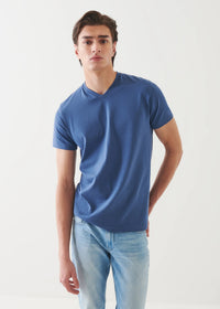 Patrick Assaraf Peruvian Pima Cotton SS V-Neck T-Shirt