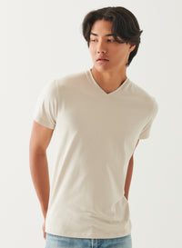 Patrick Assaraf Peruvian Pima Cotton SS V-Neck T-Shirt