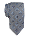 JZ Richards Checker Foulard Pattern Silk Tie