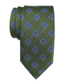 JZ Richards Birdseye Foulard Pattern Silk Tie