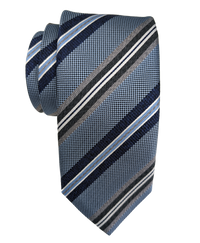 JZ Richards Regimental Stripe Silk Tie