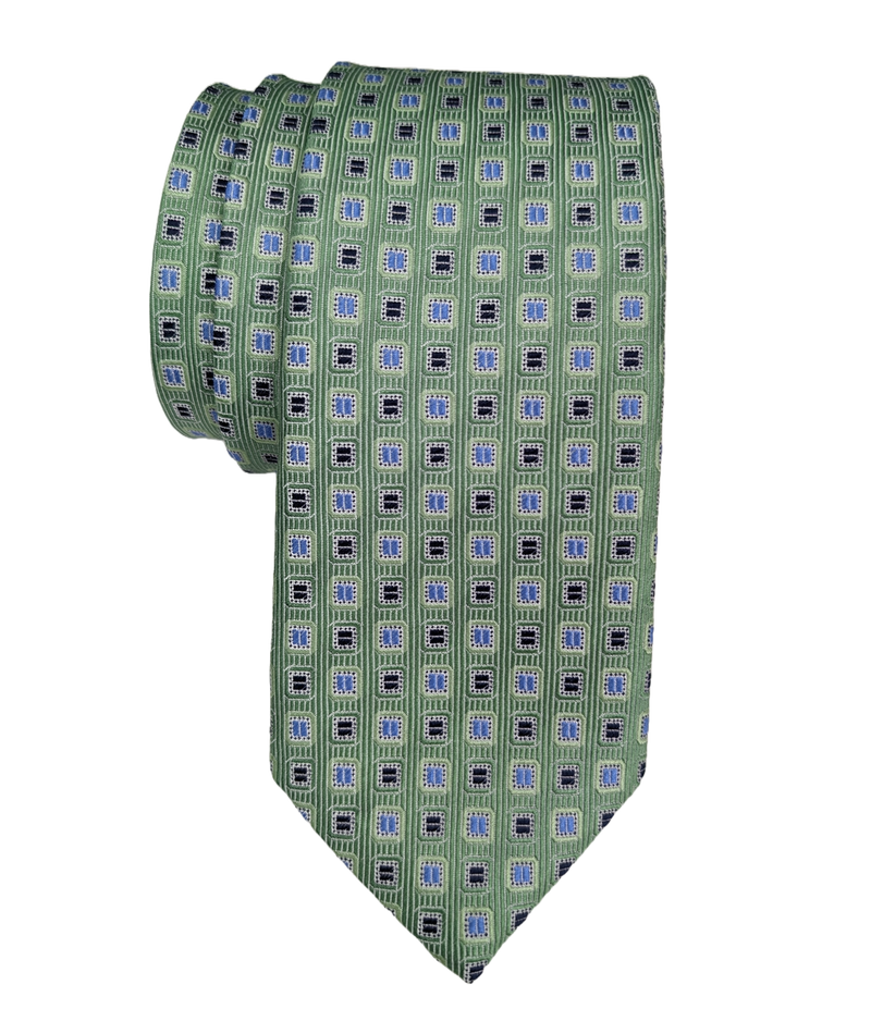 JZ Richards Geo Woven Pattern Silk Tie