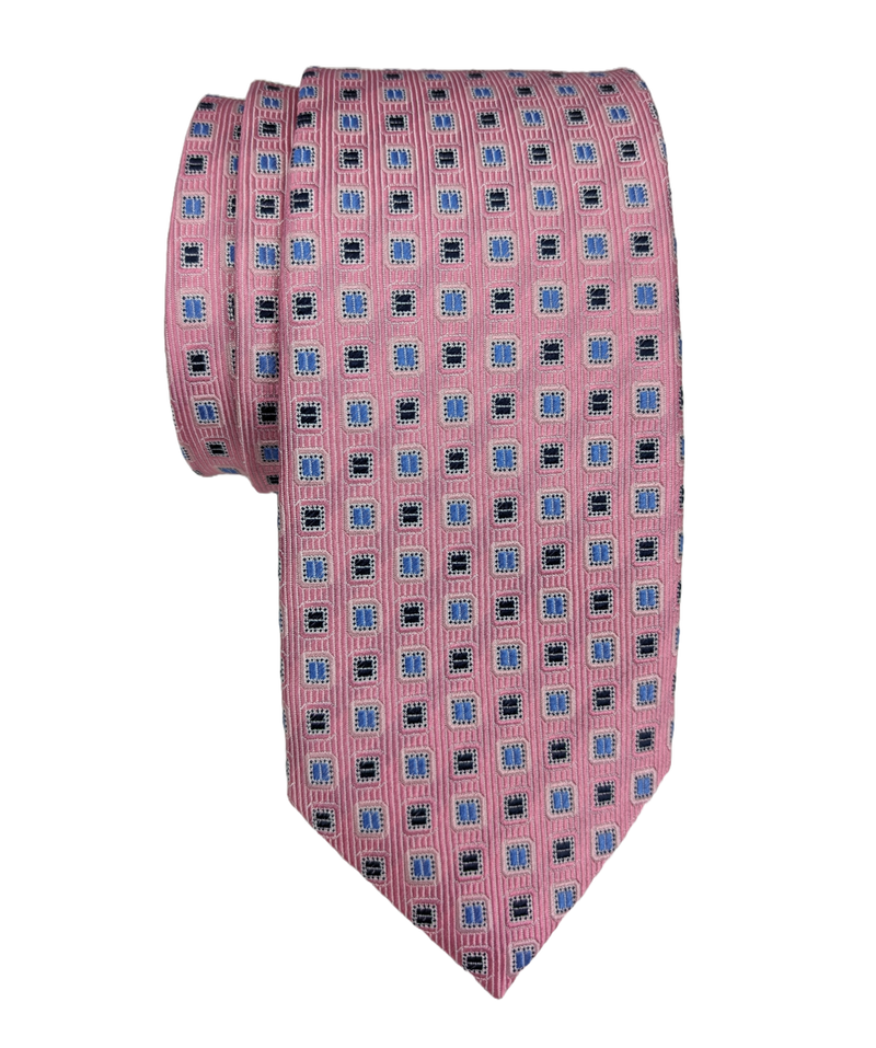 JZ Richards Geo Woven Pattern Silk Tie