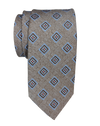 JZ Richards Checker Foulard Pattern Silk Tie