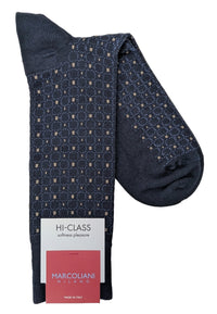 Marcoliani 4688 Extra Soft Mousse of Modal Tailor Dots Dress Socks