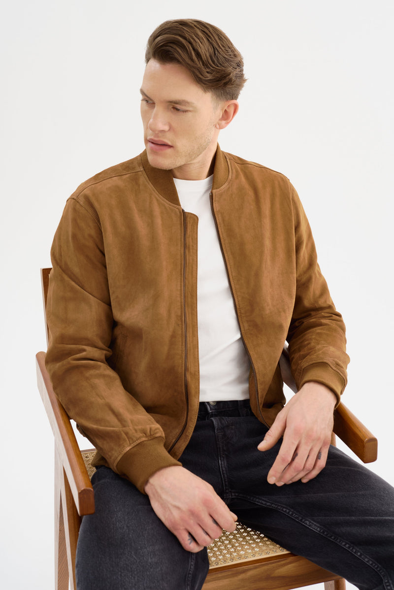 Regency Charleston Suede Bomber Jacket