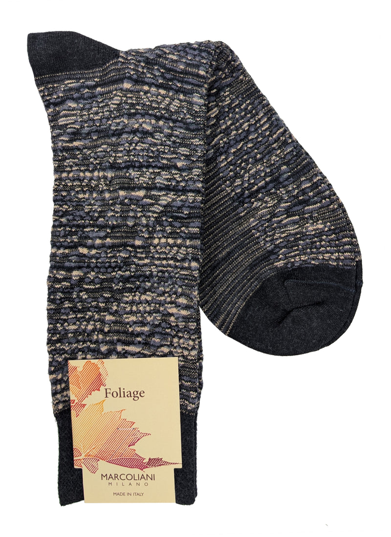 Marcoliani 4731 Cotton and Merino Foliage Pattern Socks