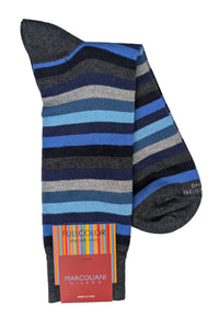 Marcoliani 4674 Mousse of Modal Rainbow Stripe Socks