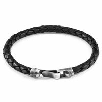 Anchor & Crew Skye Silver and Braided Leather Bracelet