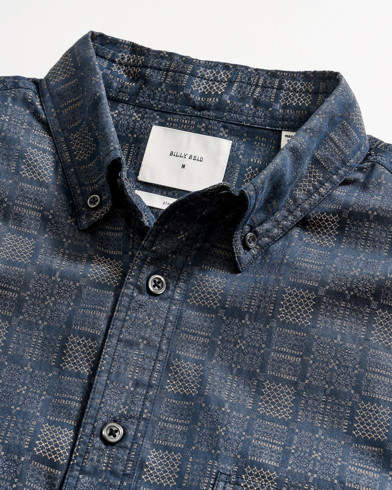 Billy Reid Tapestry Jacquard Tuscumbia Woven Shirt