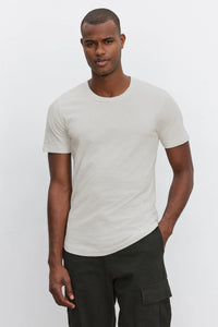 Velvet by Graham & Spencer Amaro Crew Neck Textured Slub Cotton T-Shirt