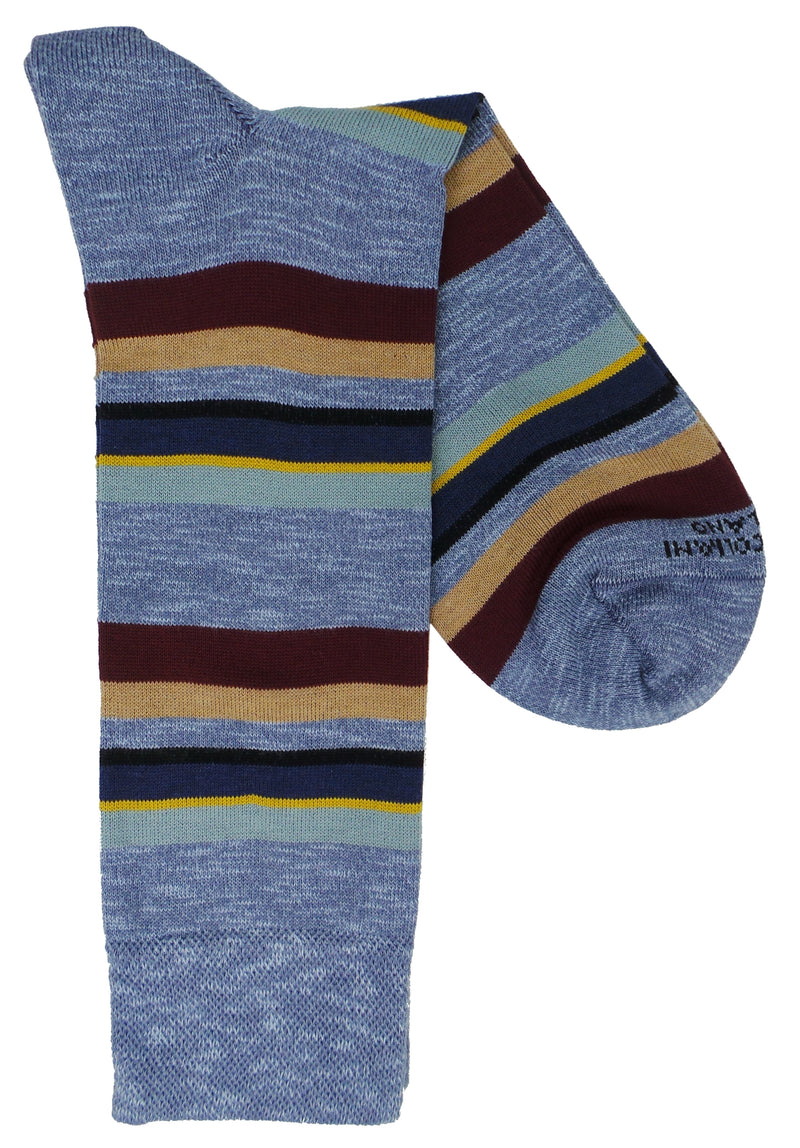 Marcoliani 4522 Eclectic Stripe Cotton Blend Socks