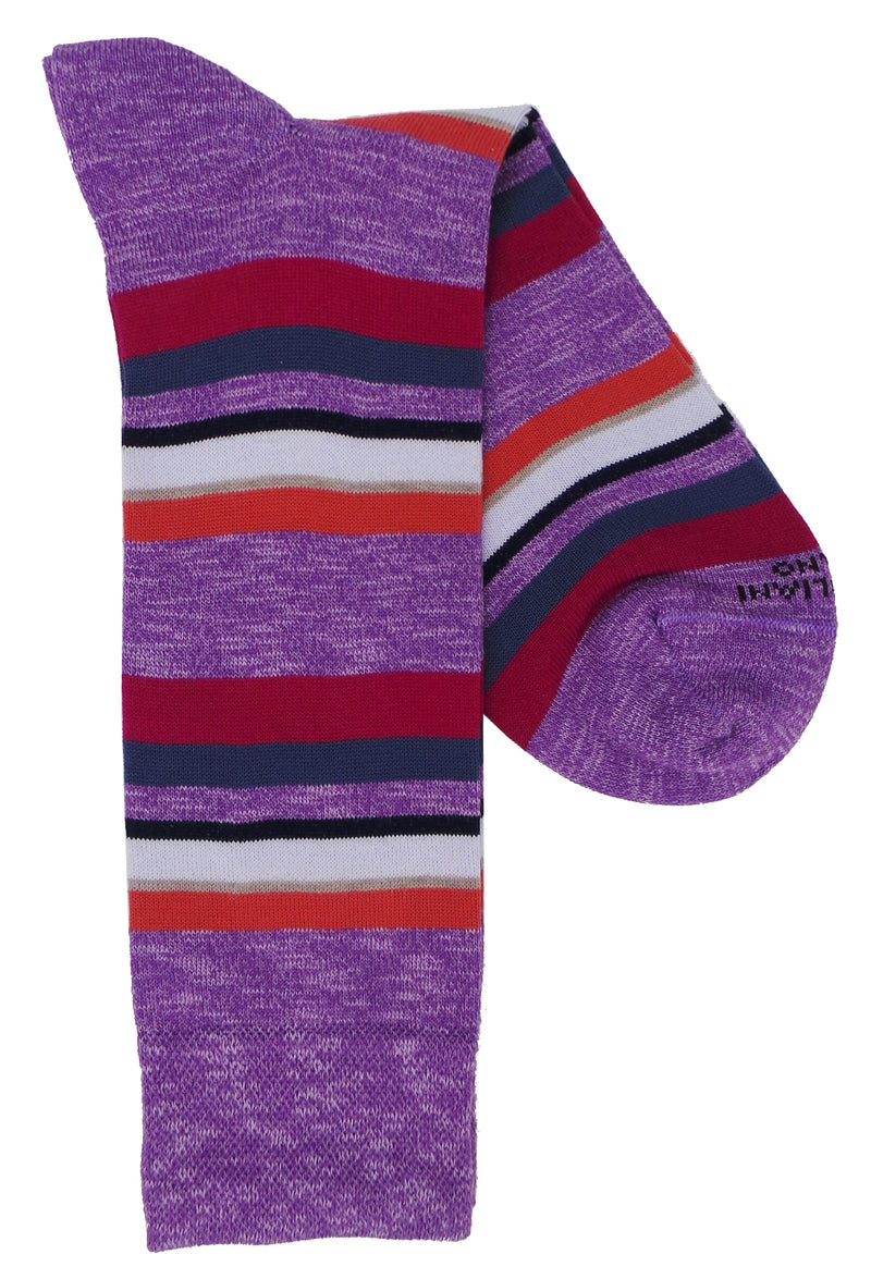 Marcoliani 4522 Eclectic Stripe Cotton Blend Socks