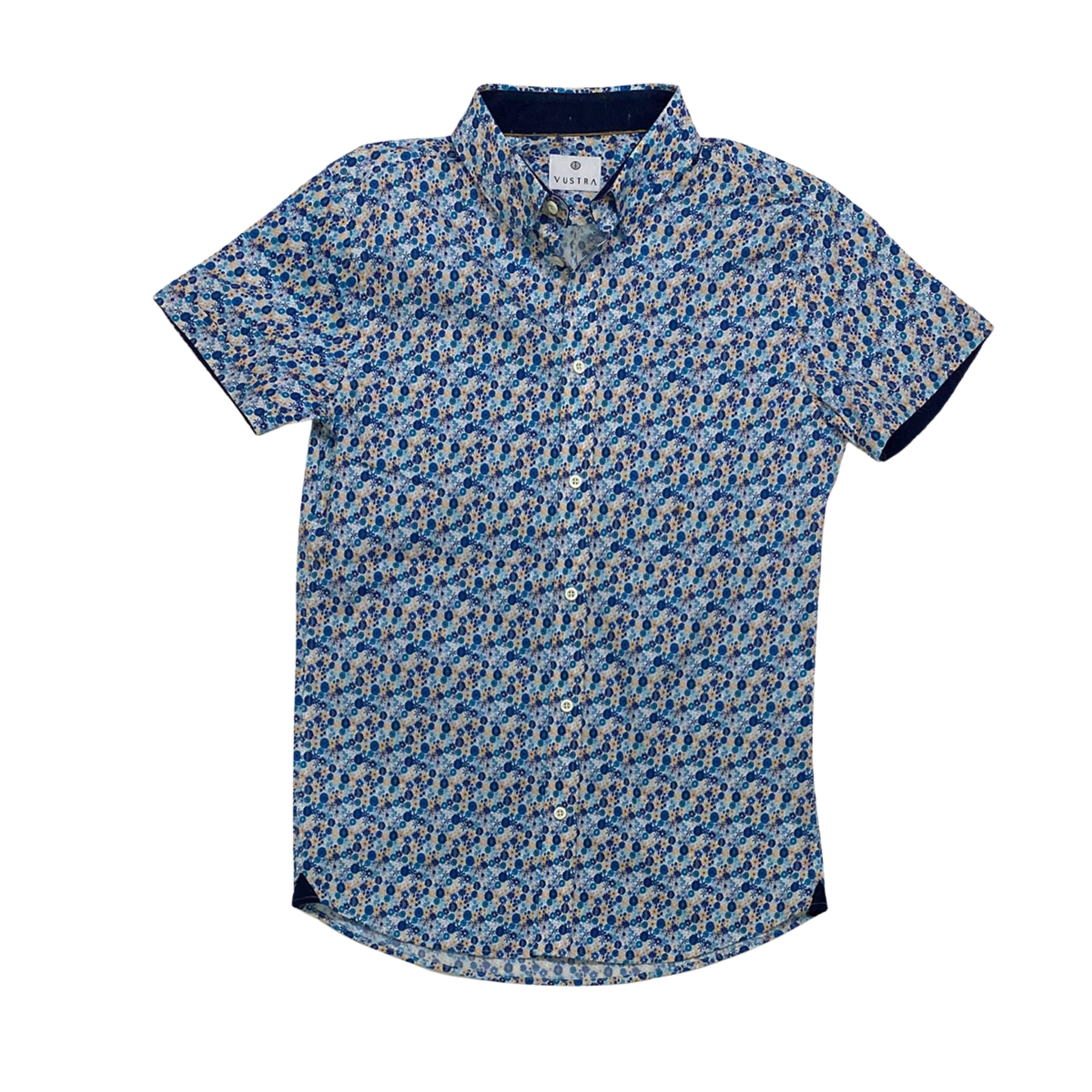 Vustra Lightweight Organic Cotton Floral Print Pattern SS Shirt